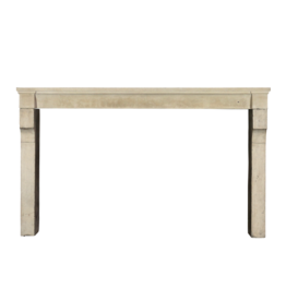 Wide French Limestone Fireplace Surround