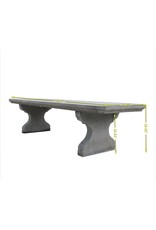 Maison Leon Van den Bogaert Großer belgischer Outdoor-Tisch aus Blaustein