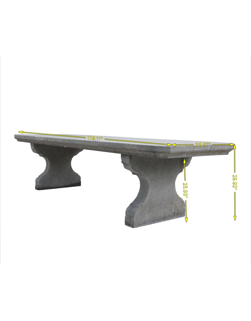 Grand Belgian Bleu Stone Outdoor Table