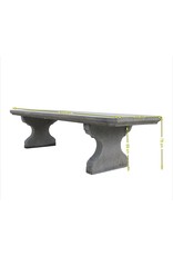 Maison Leon Van den Bogaert Großer belgischer Outdoor-Tisch aus Blaustein