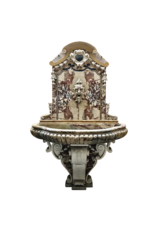 Maison Leon Van den Bogaert Pair of Monumental Sarrancolin Marble Wall Fountain