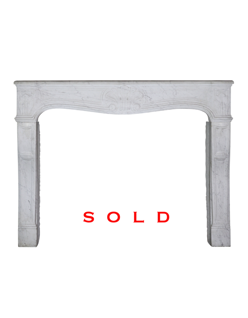 French White Carrara Marble Fireplace Surround