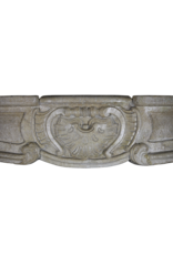 Large Antique Limestone Fireplace Mantle