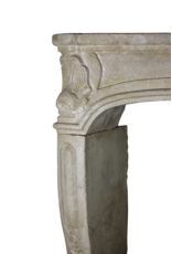 Large Antique Limestone Fireplace Mantle