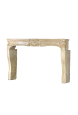 Large Antique Limestone Fireplace Mantle