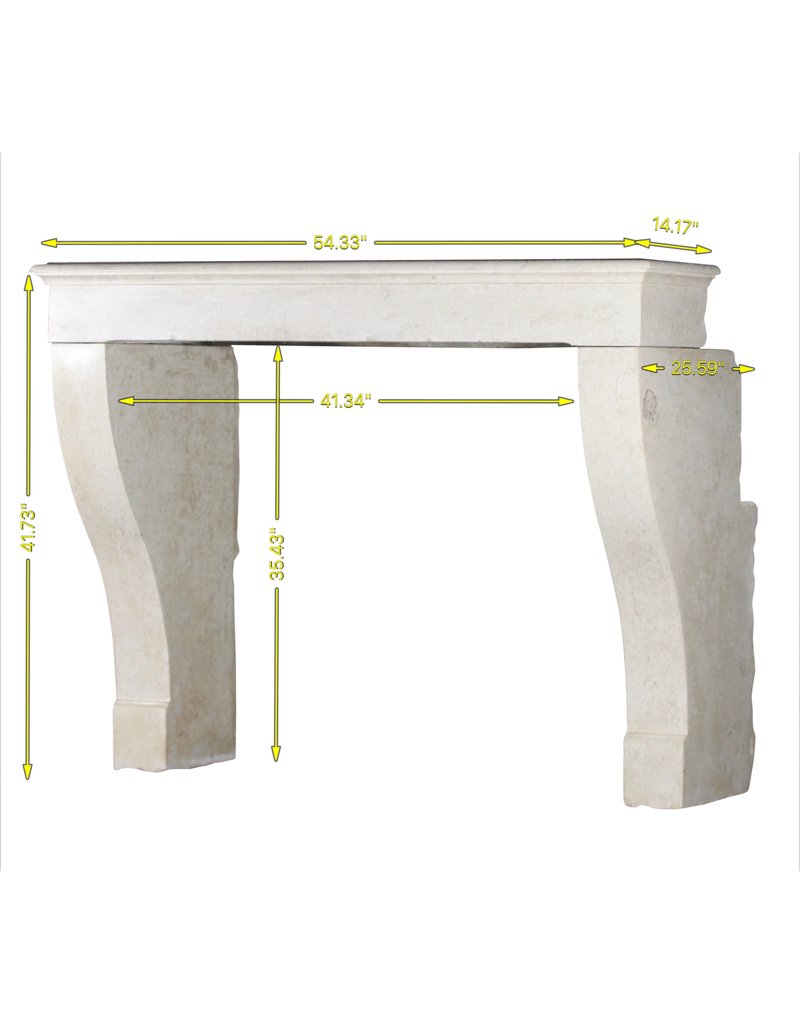 Timeless Vintage White Limestone Fireplace Surround