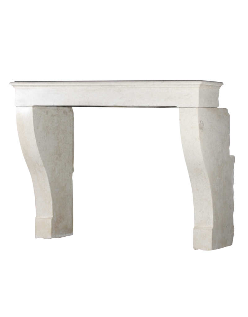 Timeless Vintage White Limestone Fireplace Surround