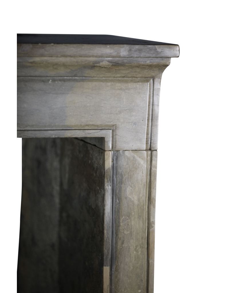 French Reclaimed Fireplace Surround In Bicolor Hard Stone