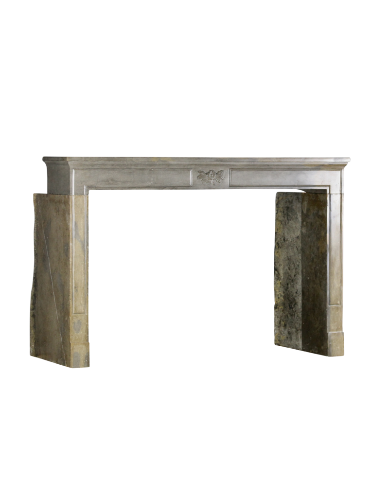 French Reclaimed Fireplace Surround In Bicolor Hard Stone