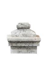 A Pair Limestone Column Top Stones