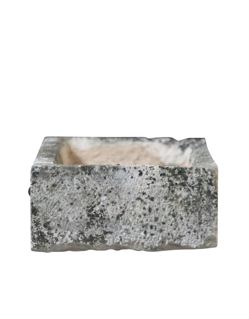 Rustic French Limestone Trough Fragment In Limestone