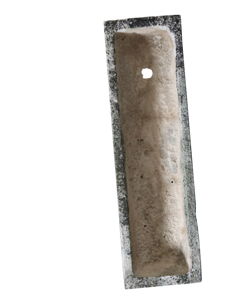 Rustic French Limestone Trough Fragment In Limestone