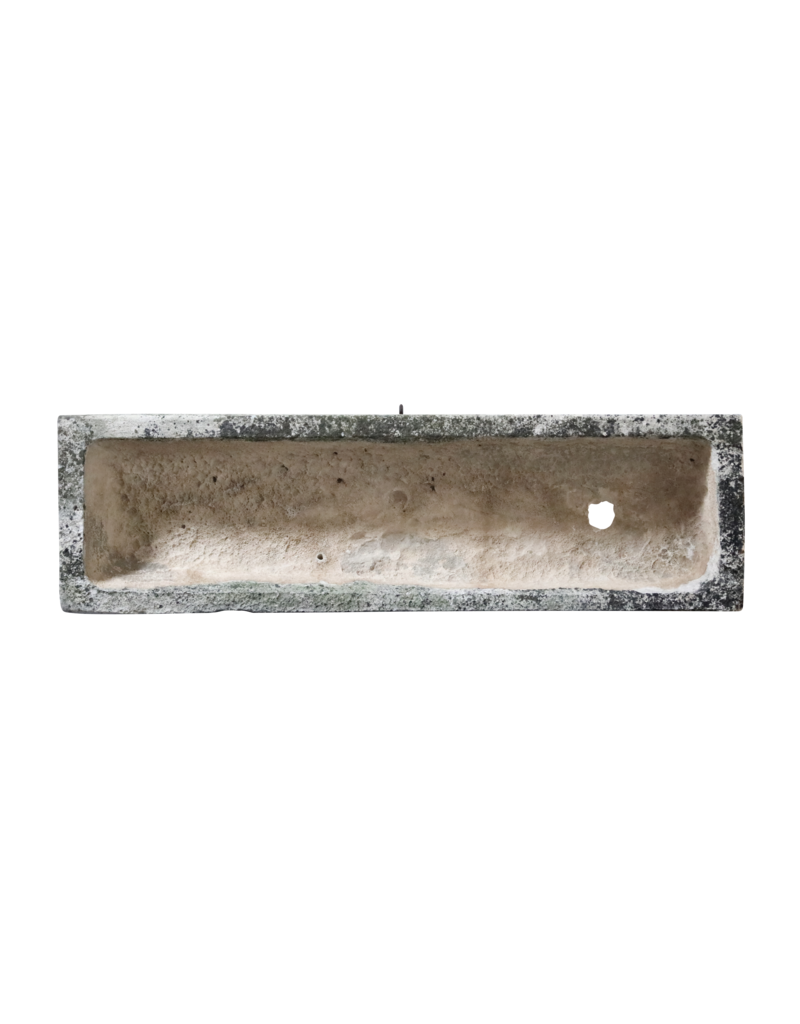 Rustic French Limestone Trough Fragment In Limestone