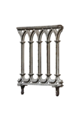 Gusseisenbalkon im gotischen Stil