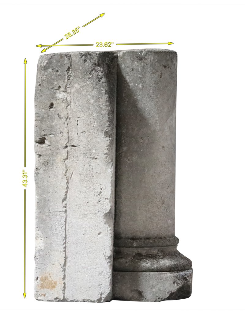 Colonne Antique En Calcaire