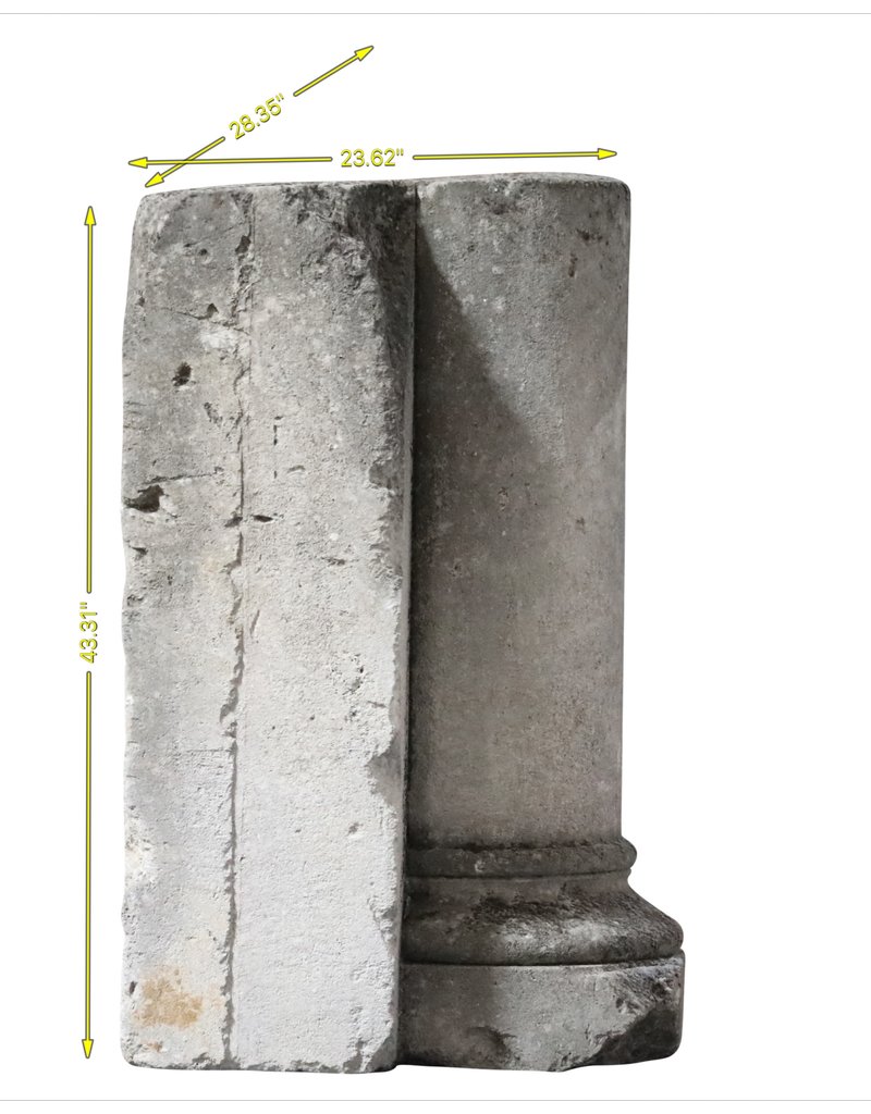 Maison Leon Van den Bogaert Antike Kalksteinsäule