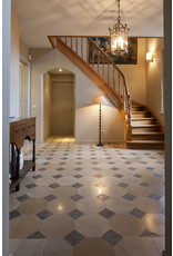 Maison Leon Van den Bogaert Carrelage octogonal en mélange de pierre français avec cabochon