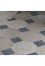 Maison Leon Van den Bogaert Carrelage octogonal en mélange de pierre français avec cabochon