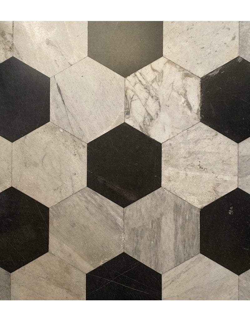 Hexagonale Cut Antique Marble Tiles To Mix With Other Colour