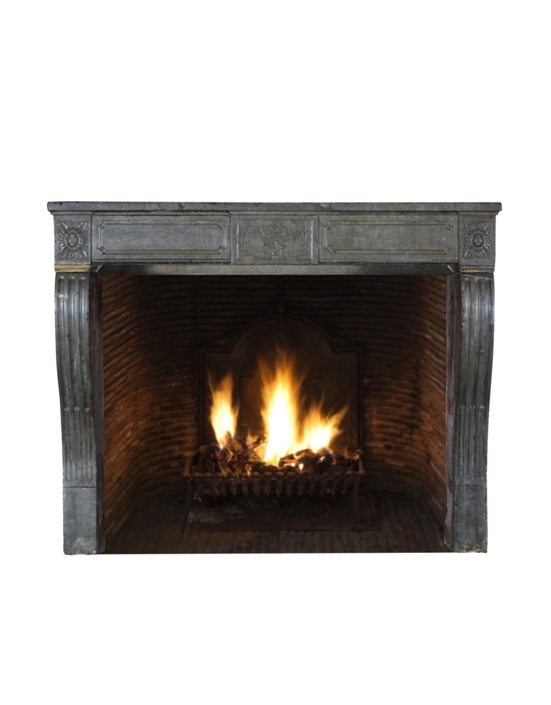 Maison Leon Van den Bogaert Timeless Vintage Chic French Stone Fireplace Surround