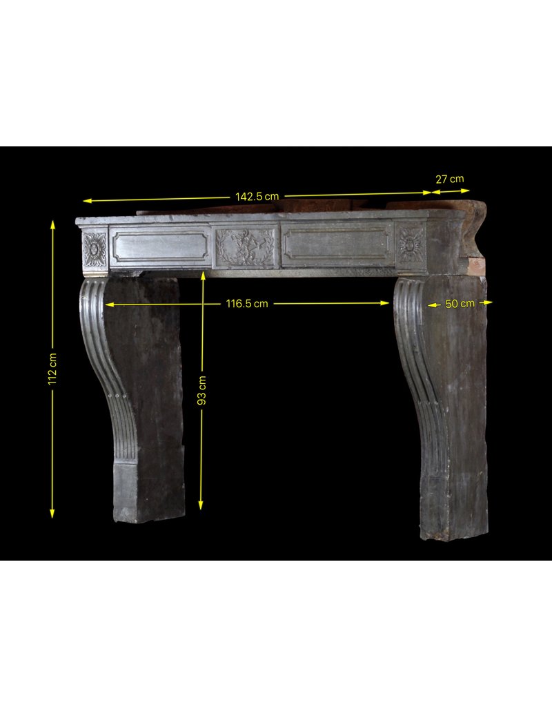Zeitloses Chique Antik Französisch Stein Kamin