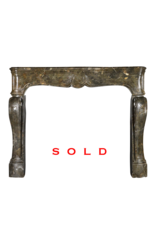 Maison Leon Van den Bogaert 17th Century Chic French Antique Fireplace Surround in Dark Fossil Stone