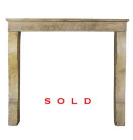 Maison Leon Van den Bogaert Rustic And Small French Stone Fireplace Mantle