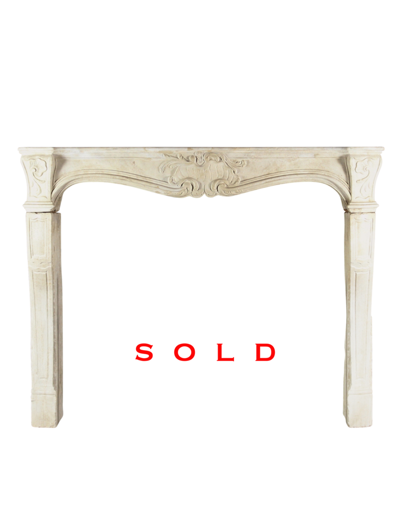 French Classic Vintage Limestone Fireplace Surround