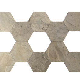 Maison Leon Van den Bogaert Hexagonale Cut Antique Marble Dalles To Mix With Other Colour