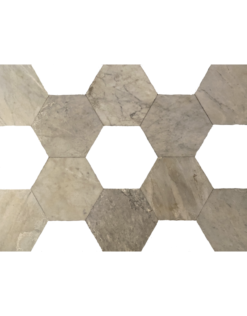 Antike Marmor Hexagonal Geschnitten Böden