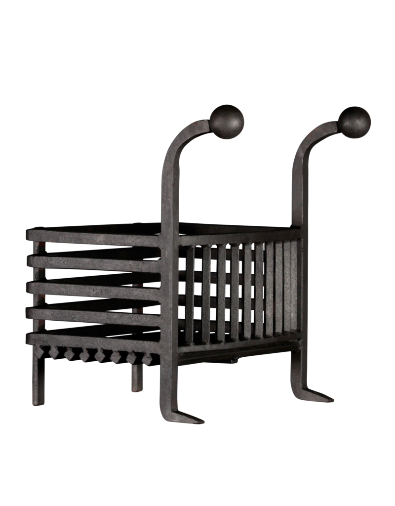 Maison Leon Van den Bogaert Coal And Wood Basket In Wrought Iron