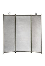Maison Leon Van den Bogaert 3 Pannel Rustic Fireplace Screen With Patina