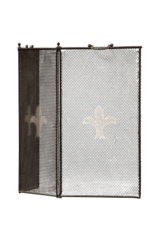 Maison Leon Van den Bogaert Originaler antiker französischer Kaminschirm mit Patina