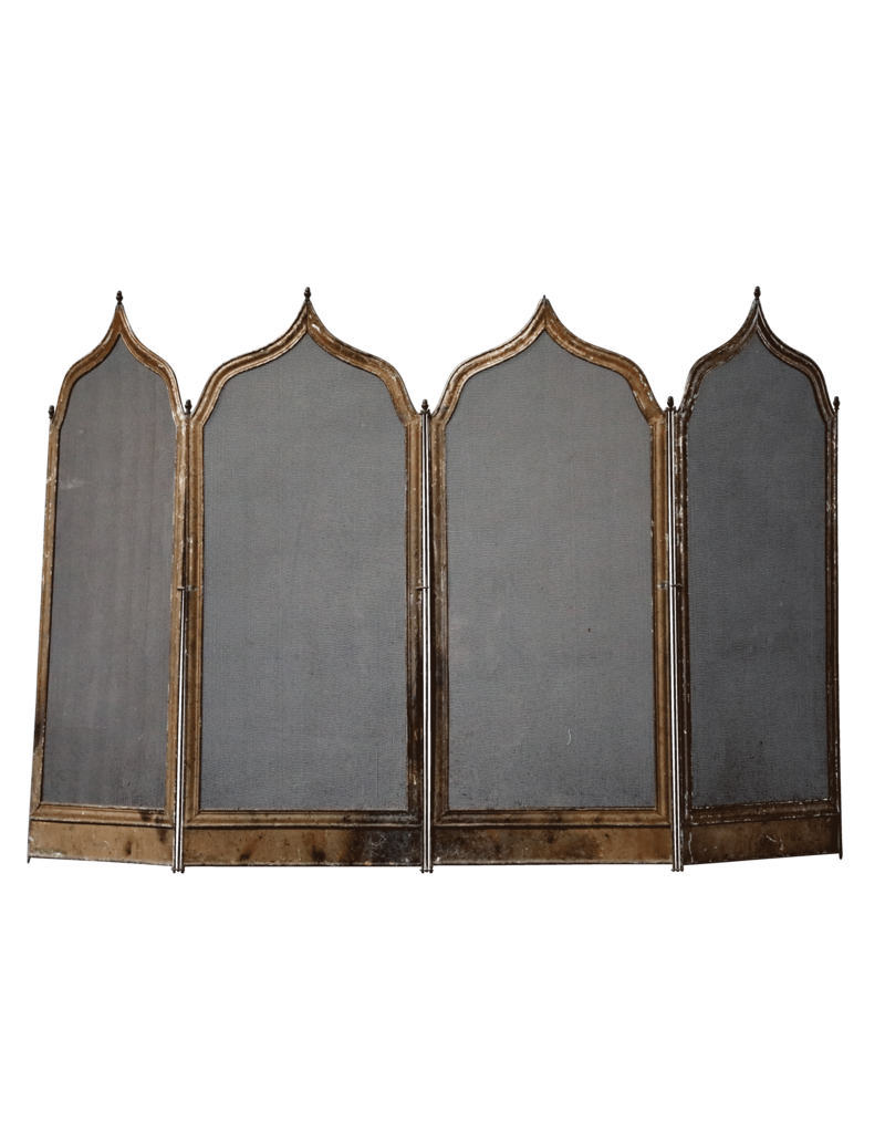 Maison Leon Van den Bogaert Rustic French Gothic Style Fireplace Screen