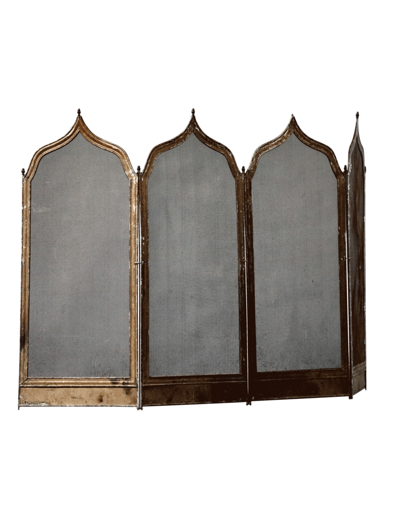 Rustic French Gothic Style Fireplace Screen