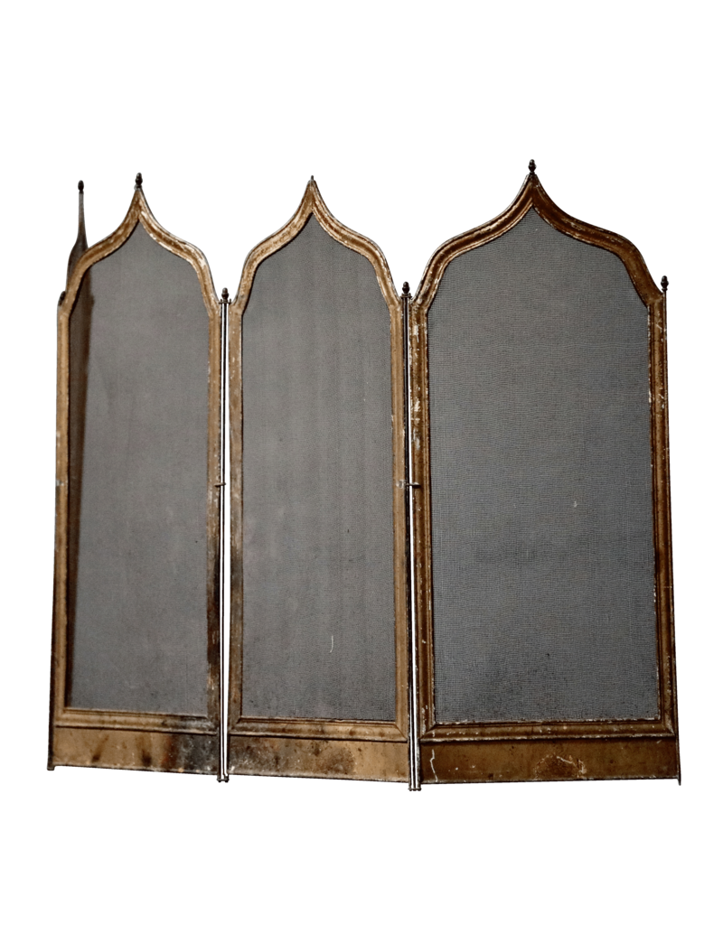 Rustic French Gothic Style Fireplace Screen