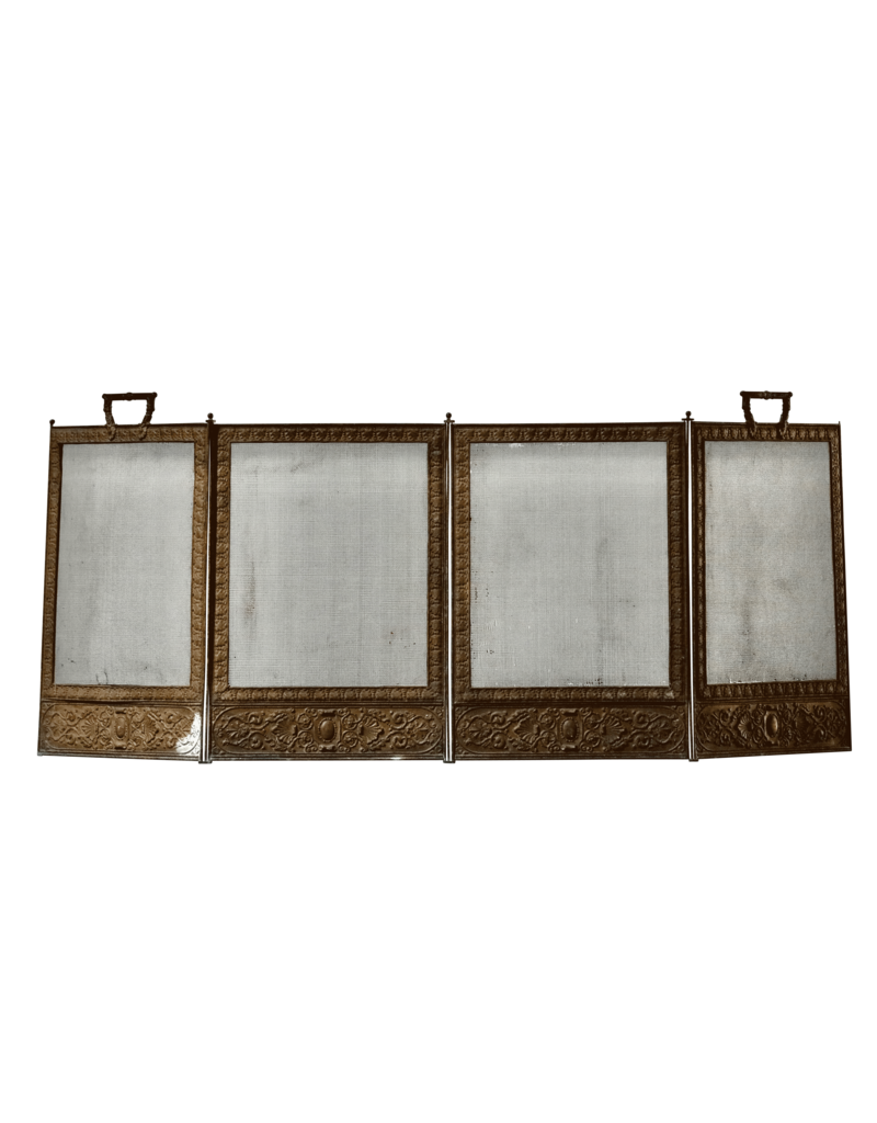 Maison Leon Van den Bogaert Messing haardscherm — 51 cm hoog