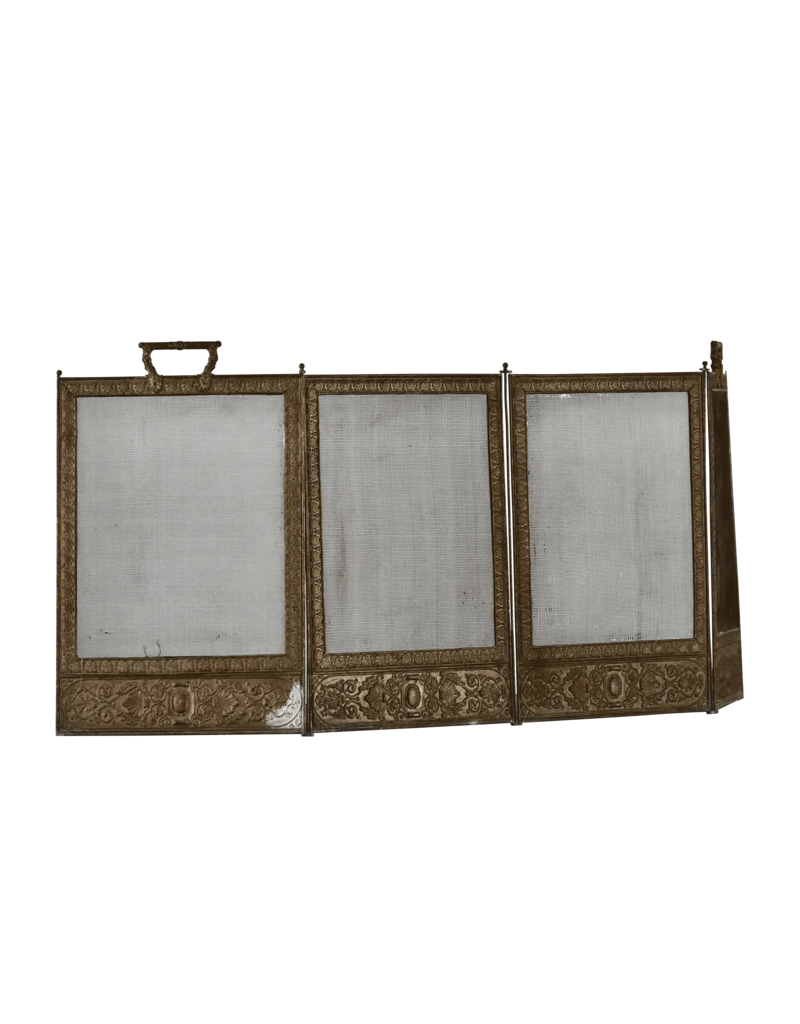 Maison Leon Van den Bogaert Messing haardscherm — 51 cm hoog