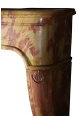 Maison Leon Van den Bogaert Französische Kaminumrandung aus zweifarbigem Stein im Louis-XIV-Stil