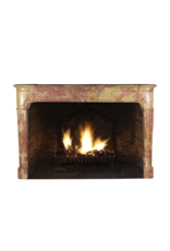 Louis XIV French Bicolor Stone Fireplace Surround