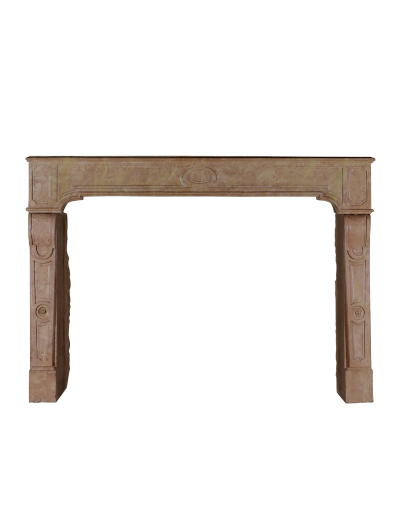 18th Century Rose Liseron Marble Stone Fireplace Surround