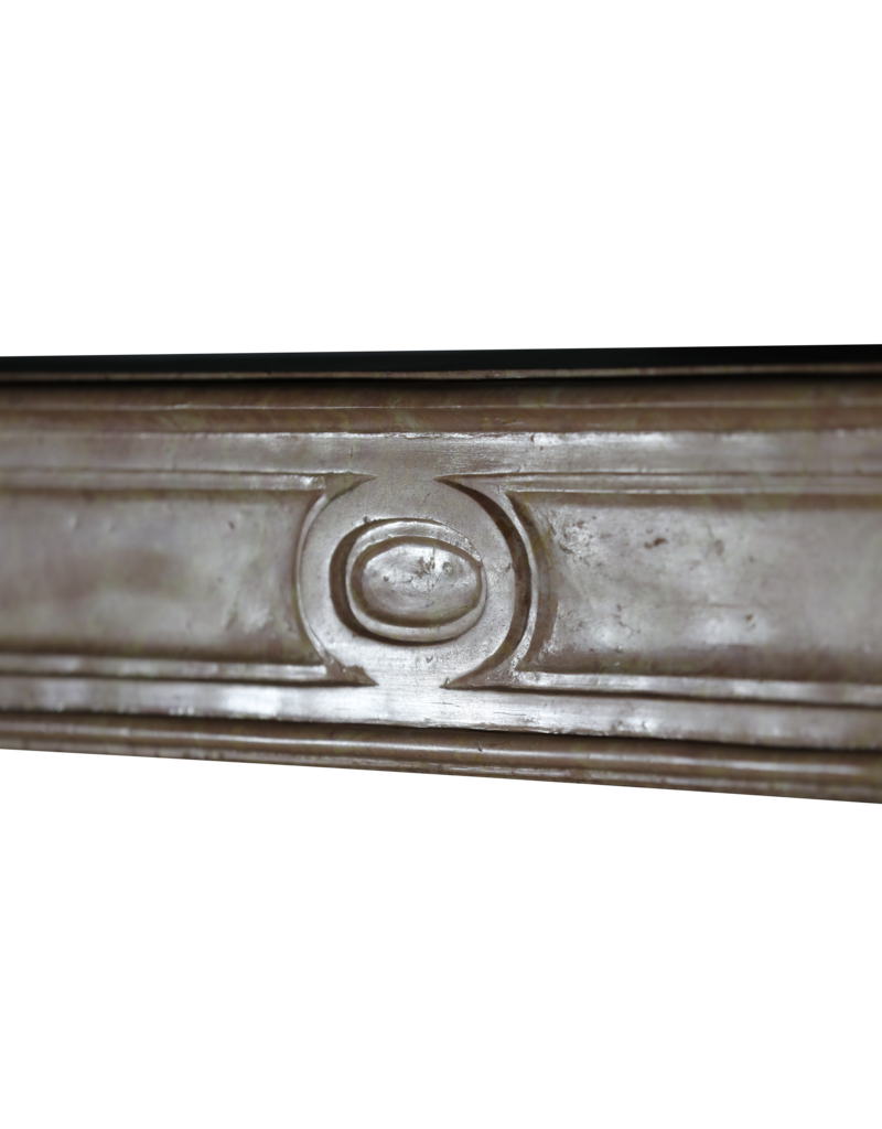 18th Century Rose Liseron Marble Stone Fireplace Surround