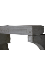 Unusual High French 19th Century Limestone Fireplace Surround