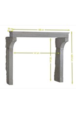 Ungewöhnliche Hohe Französische Kalkstein-Kaminsims Des 19. Jahrhunderts