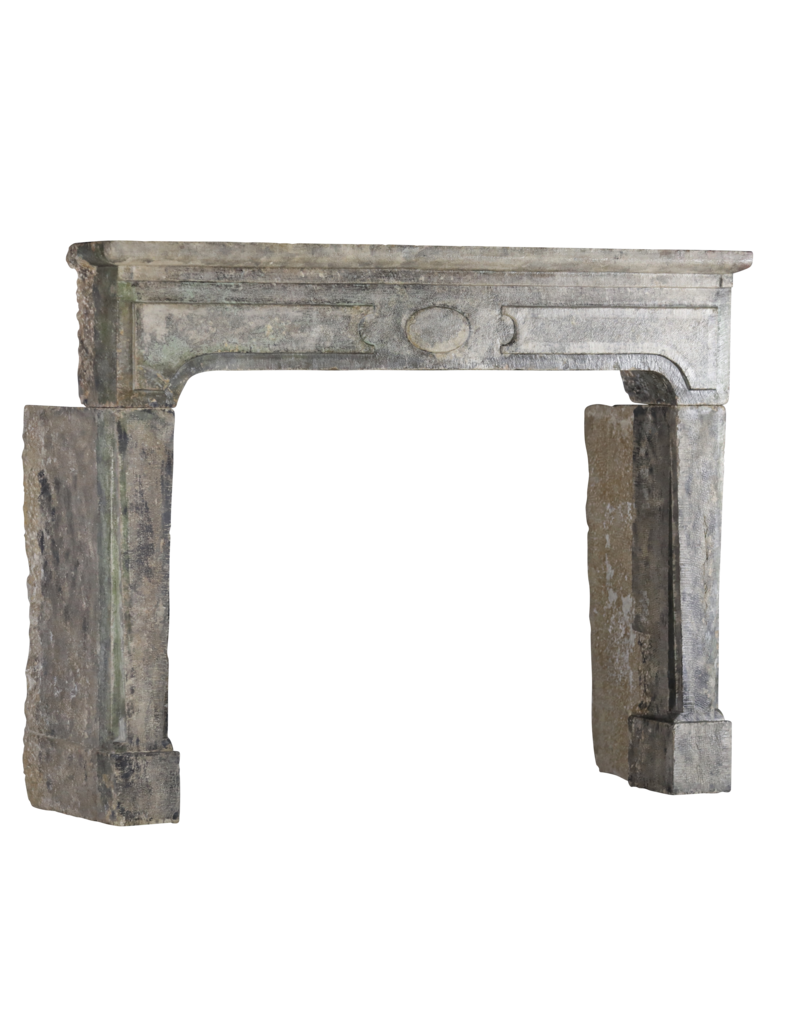 French Rustic Fireplace Mantle With Patina