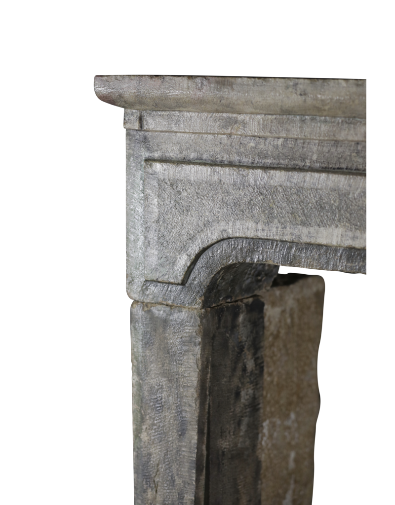 French Rustic Fireplace Mantle With Patina