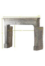 French Rustic Fireplace Mantle With Patina