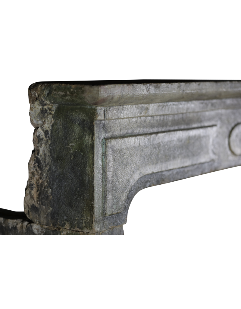 French Rustic Fireplace Mantle With Patina