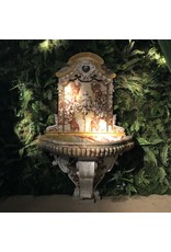 Maison Leon Van den Bogaert Paar Monumentale Sarrancolin Marmeren Muurfontein