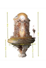 Maison Leon Van den Bogaert Pair of Monumental Sarrancolin Marble Wall Fountain